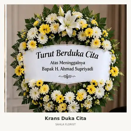 Krans Bunga Duka Karawang Timur